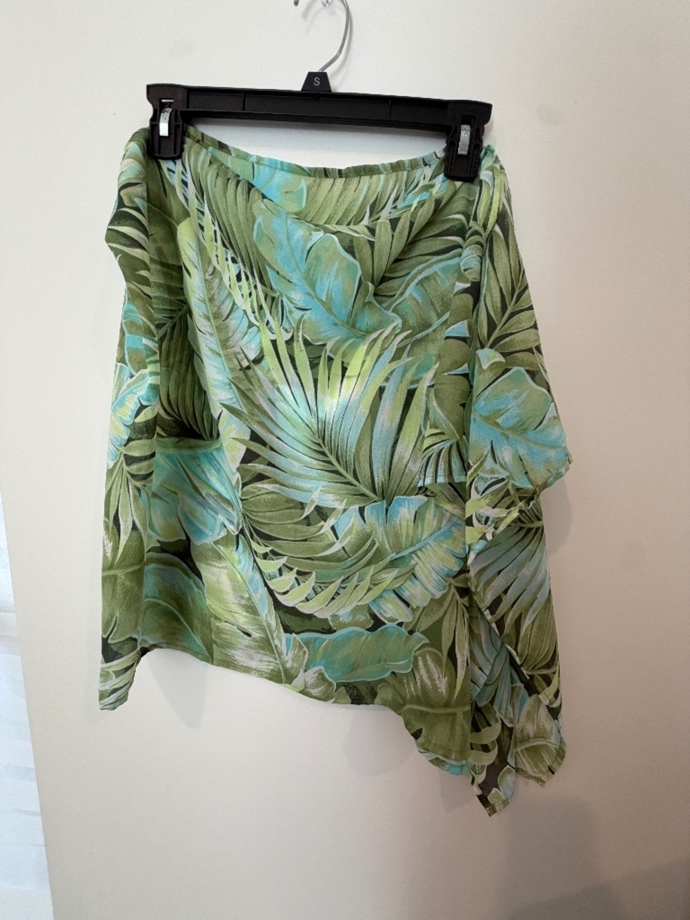 Swim Systems Green Leafy Botanical Print Beach Cover-Up